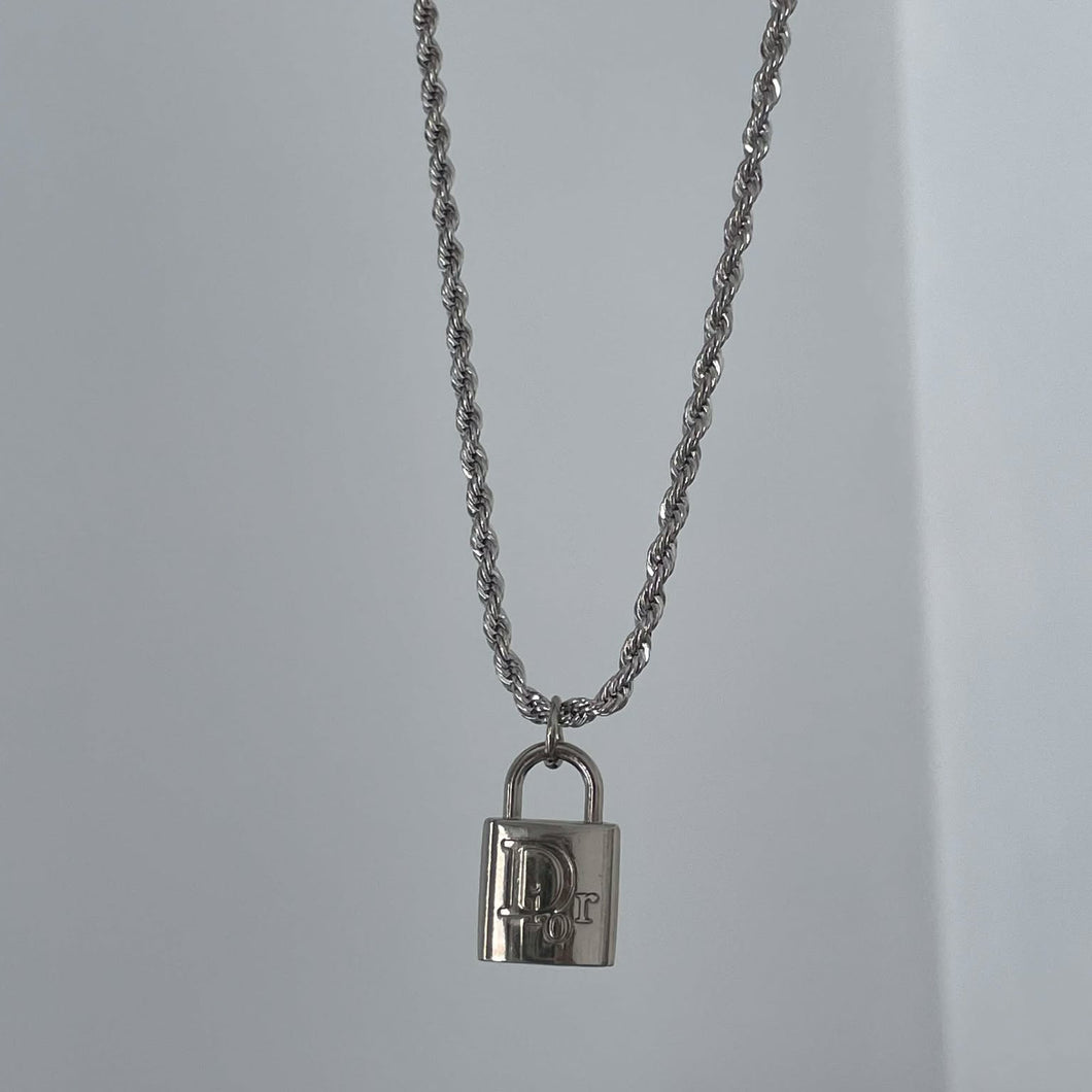 Reworked Dior Lock Necklace