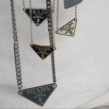 Load image into Gallery viewer, Reworked Triangle Tag Necklace
