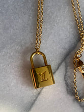 Load image into Gallery viewer, Reworked LV Mini Lock Necklace
