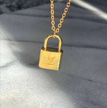 Load image into Gallery viewer, Reworked LV Mini Lock Necklace
